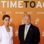 Angelina Jolie and William Hague at the Global Summit, June 2014